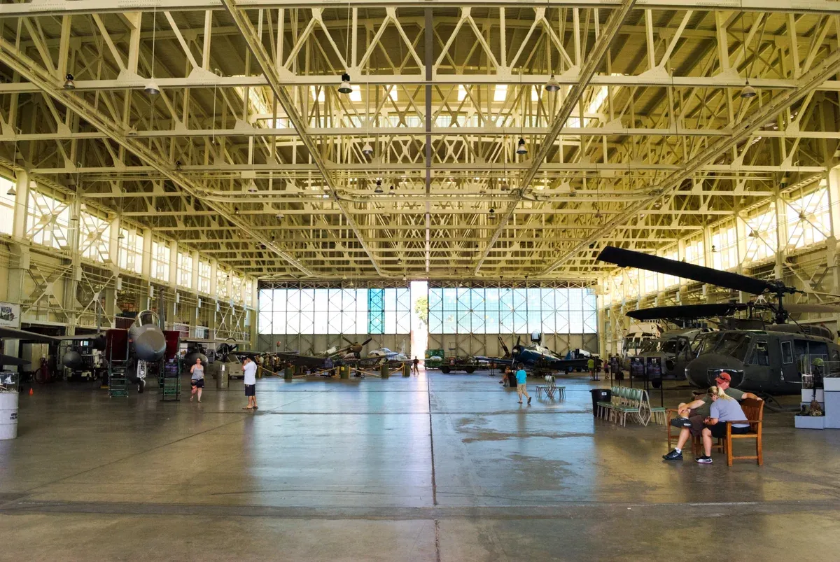 Hangar 79 at the Pearl Harbor Aviation Museum on Ford Island, a Pearl Harbor tour stop