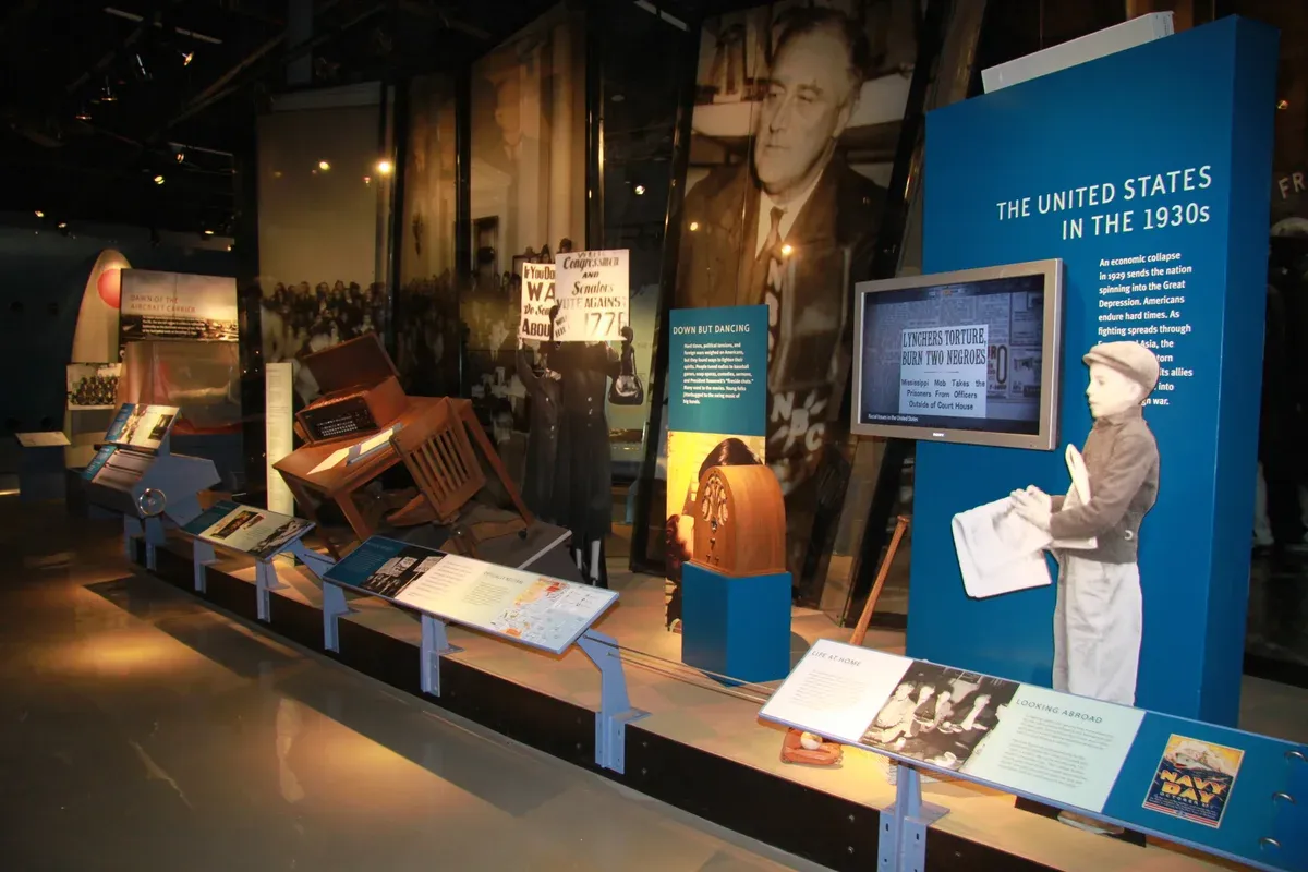 Museum gallery in the Pearl Harbor visitor center, part of every Pearl Harbor tour from Honolulu