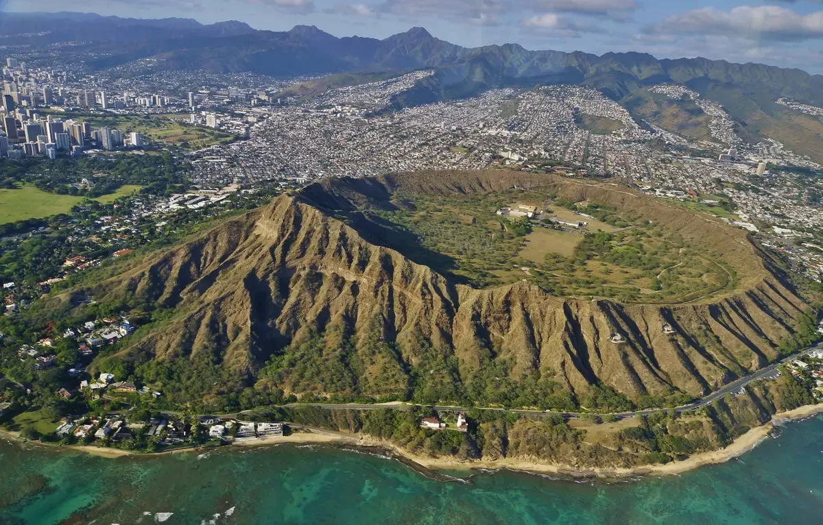 Diamond Head crater on a private Pearl Harbor tour from Honolulu